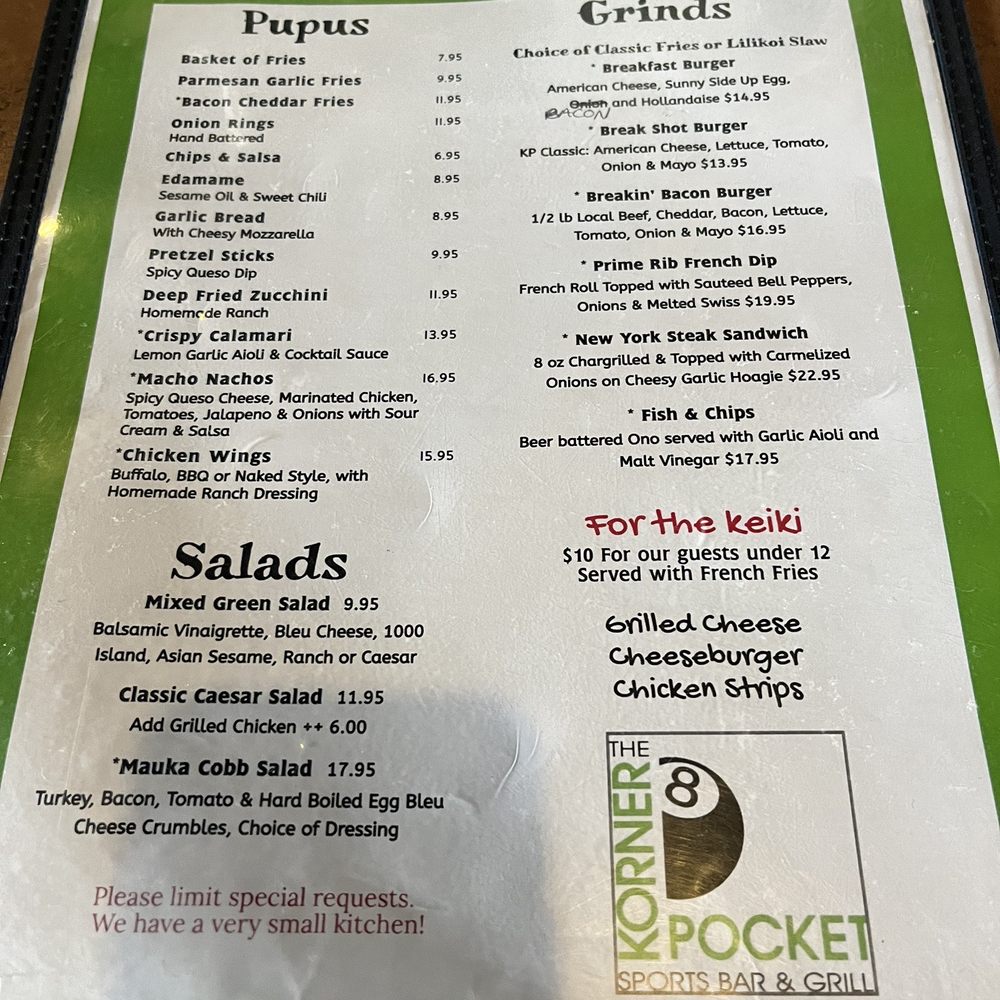 Korner Pocket Bar & Grill - American Near Me - Kealakekua, Hawaii Korner Pocket Bar & Grill - American Near Me - Kealakekua, Hawaii