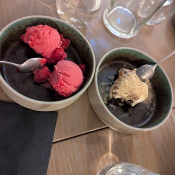 Farm & Fire - Raspberry sorbet and the best s'mores ever - Canadian (New) Near Me - Banff, Alberta