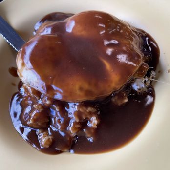 Kountry Style Kitchen Restaurant - Traditional Hamburger steak. The meat was ver compacted and dense. Kinda hard to be honest. - Breakfast & Brunch Near Me - Ewa Beach, Hawaii Kountry Style Kitchen Restaurant - Traditional Hamburger steak. The meat was ver compacted and dense. Kinda hard to be honest. - Breakfast & Brunch Near Me - Ewa Beach, Hawaii