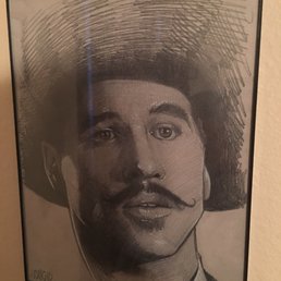 The picture of the sketch doesn't do it justice. I couldn't get it off the wall to get a better picture.