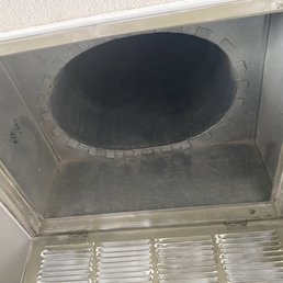 Air duct after cleaning