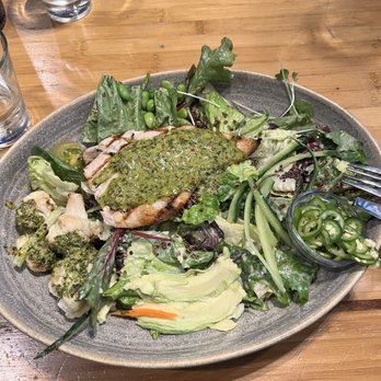 Pacific Catch - Asian Chimichurri Salad with Sea Bass at $19.50 for regular size. - Seafood Near Me - Corte Madera, California Pacific Catch - Asian Chimichurri Salad with Sea Bass at $19.50 for regular size. - Seafood Near Me - Corte Madera, California