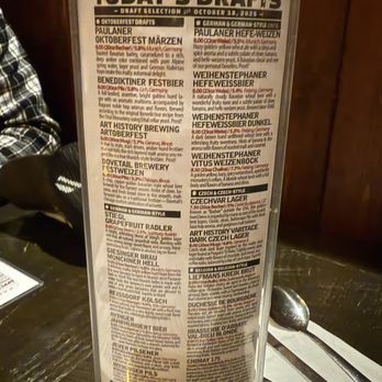 The Bavarian Lodge - Draft beer list, circa Oct 2025. - German Near Me - Lisle, Illinois The Bavarian Lodge - Draft beer list, circa Oct 2025. - German Near Me - Lisle, Illinois