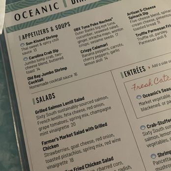 Oceanic - Menu - Seafood Near Me - Wrightsville Beach, North Carolina Oceanic - Menu - Seafood Near Me - Wrightsville Beach, North Carolina