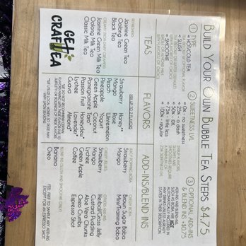 Get Craftea - Bubble Tea Near Me - Jacksonville, North Carolina
