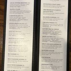 Delicious menu! Try the Irish Nachos