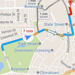 Boston Cab Dispatch - Just one intersection where he chose the longer route to add to the fair