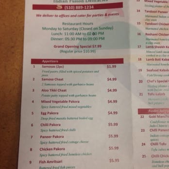 Tandoori Paradise - Menu as of 3/25 - Indian Near Me - Hayward, California Tandoori Paradise - Menu as of 3/25 - Indian Near Me - Hayward, California