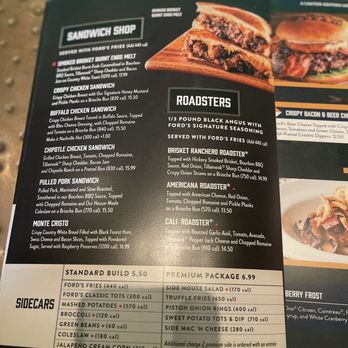 Ford's Garage Plantation - Sandwich menu - Bars Near Me - Plantation, Florida