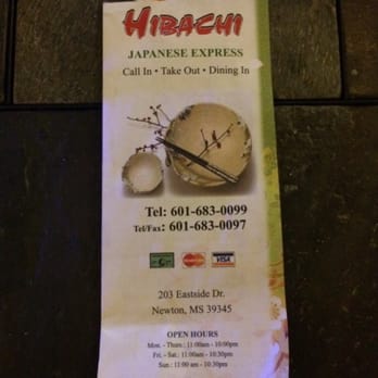 Hibachi Japanese Express - Menu cover - Japanese Near Me - Newton, Mississippi Hibachi Japanese Express - Menu cover - Japanese Near Me - Newton, Mississippi