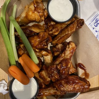 Buffalo Wild Wings - This was as good as it looked.  We got a double order since today was Traditional Tuesday - Sports Bars Near Me - Kaneohe, Hawaii