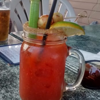 Eric Ericssons Fish Co - Bloody Mary from the Deck. A tad saltier than I would have liked. - Seafood Near Me - Ventura, California Eric Ericssons Fish Co - Bloody Mary from the Deck. A tad saltier than I would have liked. - Seafood Near Me - Ventura, California