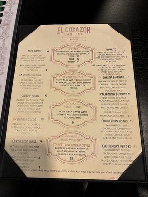 Menu photo 2 El Corazon Cantina Spring Valley, NV