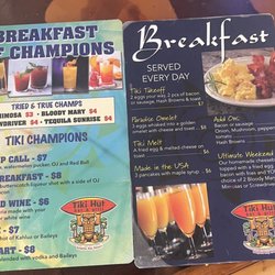 Paradise Tiki Hut Bar & Grill - Breakfast menus