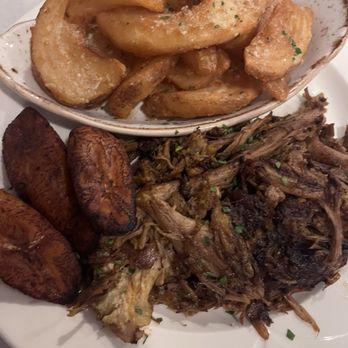 Copa - Pork entree with plantains and I sub tailwind fries - Breakfast & Brunch Near Me - Gonzales, Louisiana
