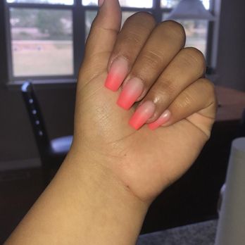 Lush Nails - Pinky/orange ombré - Nail Salons Near Me - Longmont, Colorado Lush Nails - Pinky/orange ombré - Nail Salons Near Me - Longmont, Colorado