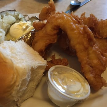 JJ Rubys - Mother's Day dinner. Fish and chips (baked) was a huge portion and cooked perfectly. Very busy but staff kept up real well. - American Near Me - Ithaca, Michigan