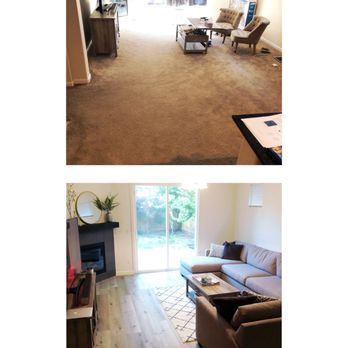 Solano Hardwoods - Living room before and after - Flooring Near Me - Vacaville, California