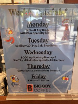Menu photo 1 BIGGBY COFFEE Goose Creek, SC Menu photo 1 BIGGBY COFFEE Goose Creek, SC