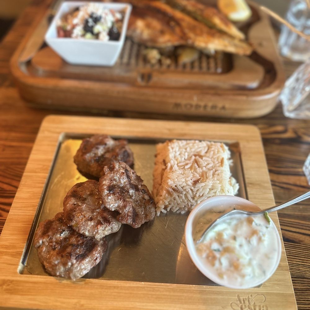 Ludda - Lud'da meatballs with rice pilaf and tzatziki - Mediterranean Near Me - Los Angeles, California Ludda - Lud'da meatballs with rice pilaf and tzatziki - Mediterranean Near Me - Los Angeles, California