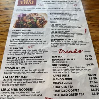 Sa Thai - Lunch time menu - Salad Near Me - Albuquerque, New Mexico