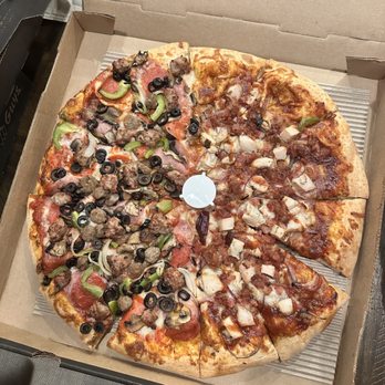 Pizza Guys - Pizza Guys Combo (left) and Texas BBQ (right) - Pizza Near Me - Vacaville, California Pizza Guys - Pizza Guys Combo (left) and Texas BBQ (right) - Pizza Near Me - Vacaville, California