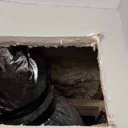 TONS of Spray foam to prevent leaks that probably happened in the past