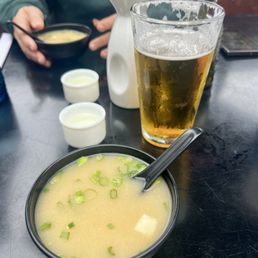 Miso Soup & Sapporo Draft Miso Soup & Sapporo Draft