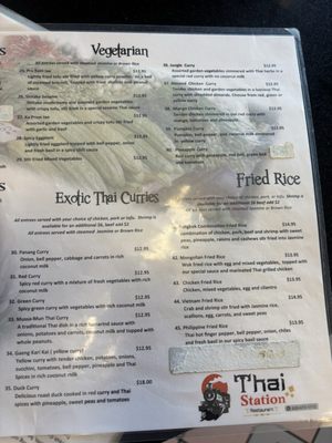 Menu photo 2 Thai Station Payson, AZ