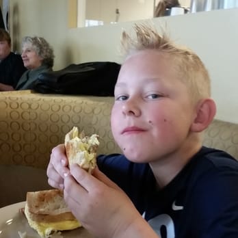 Breakfast Club - My son with the breakfast grilled cheese - Breakfast & Brunch Near Me - Phoenix, Arizona