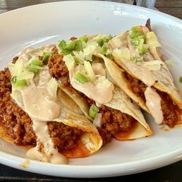 Pimento Cheesy Chorizo Tacos