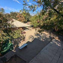 Green River Brewing & Taproom - Outside seating area with tables
