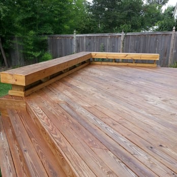 Lucas Construction Services - Custom deck with benches - General Contractors Near Me - Fort Worth, Texas