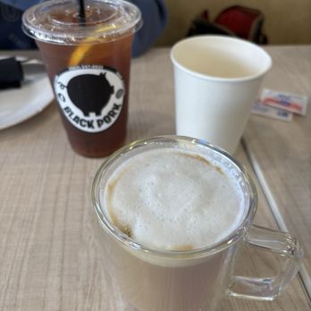 Black Pork - Latte and iced tea. - Smokehouse Near Me - Long Beach , California