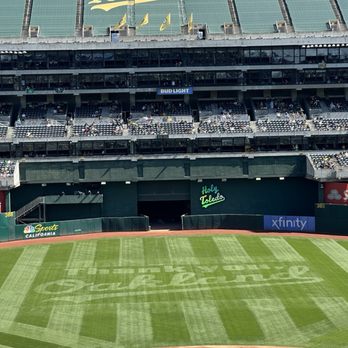 Oakland-Alameda County Coliseum - A "Thank You, Oakland" design was displayed during the final Oakland Athletics game played on September 26th, 2024. - Stadiums & Arenas Near Me - Oakland, California Oakland-Alameda County Coliseum - A "Thank You, Oakland" design was displayed during the final Oakland Athletics game played on September 26th, 2024. - Stadiums & Arenas Near Me - Oakland, California