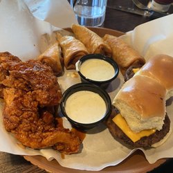 Chili's - Appetizer sampler - the sliders were a little meh, but the other items were good