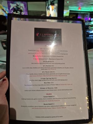 Menu photo 6 JJ Sport Bar Restaurant Bronx, NY Menu photo 6 JJ Sport Bar Restaurant Bronx, NY