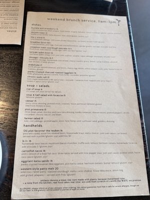 Menu photo 1 The Plot Oceanside, CA