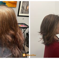 Michelle Scott - Hair Artist - Before and after makeover.