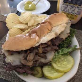 Kay's - Steak sandwich with Swiss, mushrooms and onions.. - Sandwiches Near Me - Woonsocket, Rhode Island Kay's - Steak sandwich with Swiss, mushrooms and onions.. - Sandwiches Near Me - Woonsocket, Rhode Island