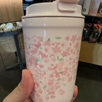 Starbucks - Cherry blossom tumbler (12oz, metal cup and plastic lid) - Coffee & Tea Near Me - Spring, Texas Starbucks - Cherry blossom tumbler (12oz, metal cup and plastic lid) - Coffee & Tea Near Me - Spring, Texas