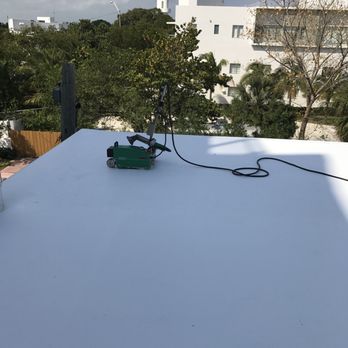 Meyer's Pride Roofing - TPO robot getting warmed up - Roofing Near Me - Coral Springs, Florida Meyer's Pride Roofing - TPO robot getting warmed up - Roofing Near Me - Coral Springs, Florida