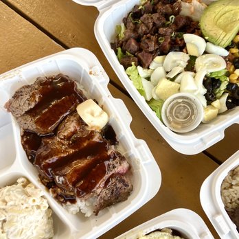 Kahai Street Kitchen - Cobb salad with bulgogi and Garlic butter steak - Salad Near Me - Honolulu, Hawaii