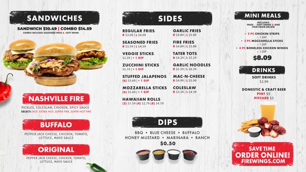 Menu photo 2 Fire Wings Manteca, CA