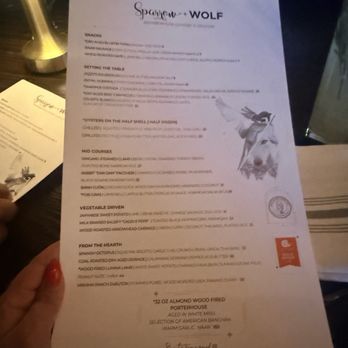 Sparrow + Wolf - Menu - New American Near Me - Las Vegas, Nevada Sparrow + Wolf - Menu - New American Near Me - Las Vegas, Nevada