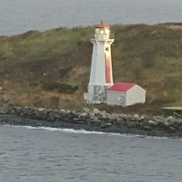 This is the Georges Island Lighthouse on Georges Island in the harbor of the Port of Halifax. This is the Georges Island Lighthouse on Georges Island in the harbor of the Port of Halifax.