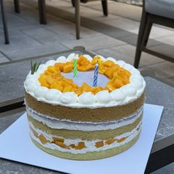 Vava Designer Cakes - Mango taro pandan chiffon cake