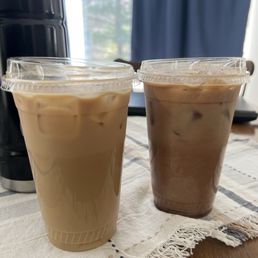 Honey Lavender Latte (left) & Choco-Latte (right)