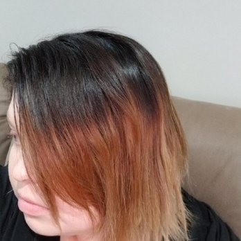 Ulta Beauty - What should have been blonde ombre. Absolutely no transition or blending in my hair. After 4 1/2 hours there. - Cosmetics & Beauty Supply Near Me - Philadelphia, Pennsylvania