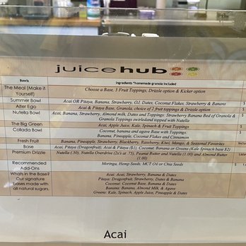 Juice Hub - Menu - Juice Bars & Smoothies Near Me - South Orange, New Jersey